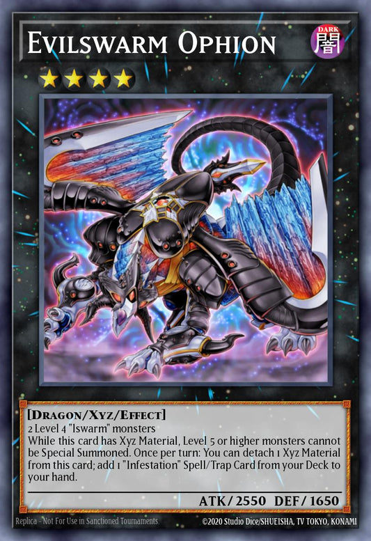 (179) YuGiOh TCG RA04: Quarter Century Stampede Single: Evilswarm Ophion (V.2 - Quarter Century Secret Rare)  Quarter Century Secret Rare