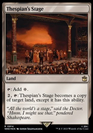 (914) Magic The Gathering Universes Beyond: Doctor Who: Extras Single: Thespian's Stage (V.2)  Rare