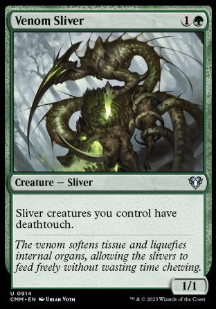 (914) Magic The Gathering Commander Masters: Extras Single: Venom Sliver  Uncommon