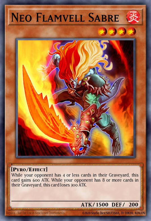 (073) YuGiOh TCG HAC1: Hidden Arsenal: Chapter 1 Single: Neo Flamvell Sabre (V.1 - Common)  Common