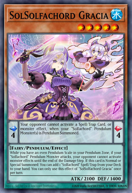 (018) YuGiOh TCG ANGU: Ancient Guardians Single: SolSolfachord Gracia (V.1 - Super Rare)  Super Rare