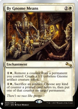 (004) Magic The Gathering The List Single: By Gnome Means  Rare