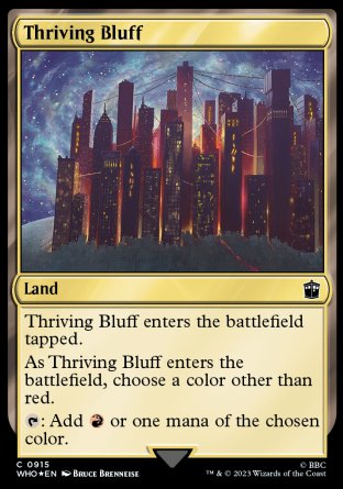 (915) Magic The Gathering Universes Beyond: Doctor Who: Extras Single: Thriving Bluff Holo Common