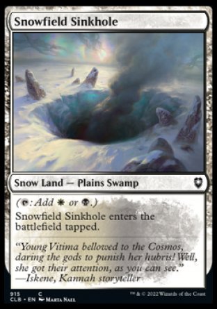 (915) Magic The Gathering Commander Legends: Battle for Baldur's Gate: Extras Single: Snowfield Sinkhole  Common