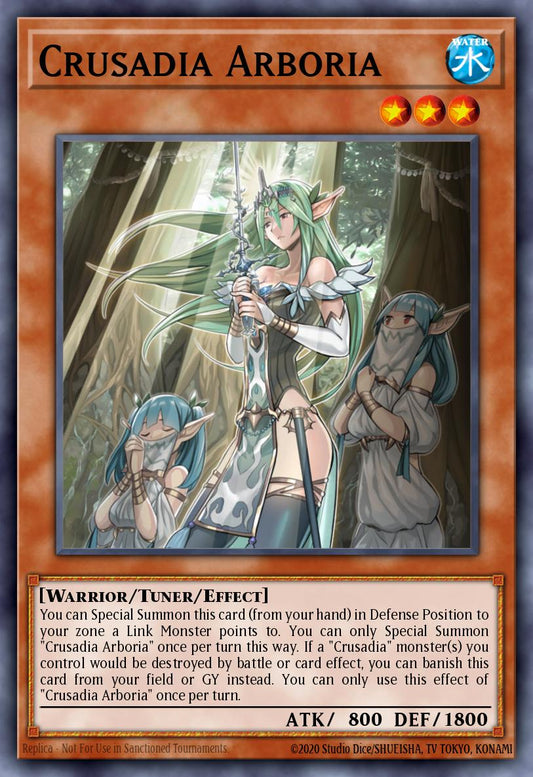(078) YuGiOh TCG MP19: 2019 Gold Sarcophagus Tin Mega Pack Single: Crusadia Arboria  Super Rare