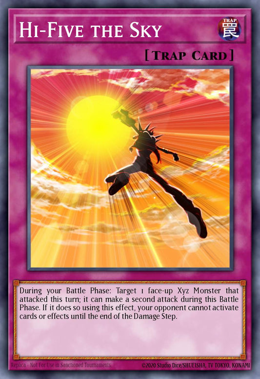 (239) YuGiOh TCG RA04: Quarter Century Stampede Single: Hi-Five the Sky (V.1 - Platinum Secret Rare)  Platinum Secret Rare