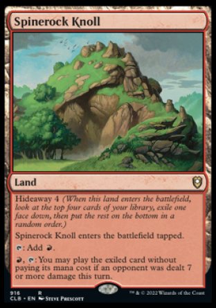 (916) Magic The Gathering Commander Legends: Battle for Baldur's Gate: Extras Single: Spinerock Knoll  Rare