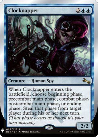 (029) Magic The Gathering The List Single: Clocknapper  Rare