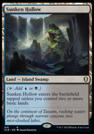 (918) Magic The Gathering Commander Legends: Battle for Baldur's Gate: Extras Single: Sunken Hollow  Rare