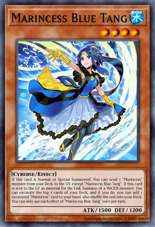(149) YuGiOh TCG MP20: 2020 Tin of Lost Memories Mega Pack Single: Marincess Blue Tang  Super Rare