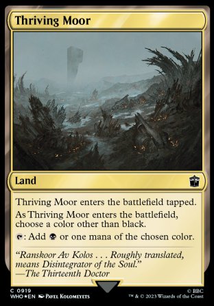 (919) Magic The Gathering Universes Beyond: Doctor Who: Extras Single: Thriving Moor Holo Common