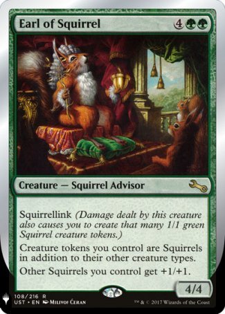 (108) Magic The Gathering The List Single: Earl of Squirrel  Rare