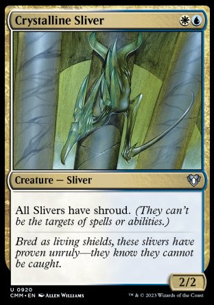 (920) Magic The Gathering Commander Masters: Extras Single: Crystalline Sliver  Uncommon