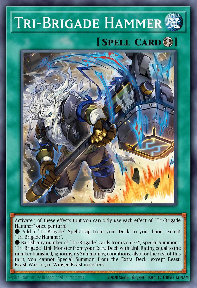 (068) YuGiOh TCG DOOD: Doom of Dimensions Single: Tri-Brigade Hammer  Super Rare