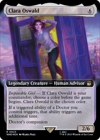 (923) Magic The Gathering Universes Beyond: Doctor Who: Extras Single: Clara Oswald (V.3)  Rare