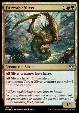 (923) Magic The Gathering Commander Masters: Extras Single: Firewake Sliver  Uncommon