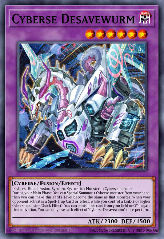 (195) YuGiOh TCG MP24: 25th Anniversary Tin: Dueling Mirrors Single: Cyberse Desavewurm  Ultra Rare