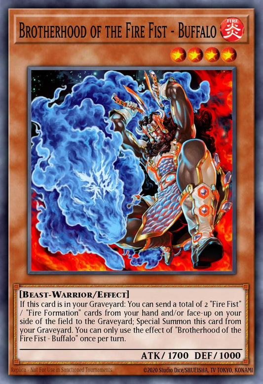 (015) YuGiOh TCG MP14: 2014 Mega-Tins Mega-Pack Single: Brotherhood of the Fire Fist - Buffalo  Rare