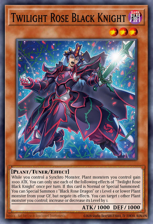 (005) YuGiOh TCG DOOD: Doom of Dimensions Single: Twilight Rose Black Knight  Common