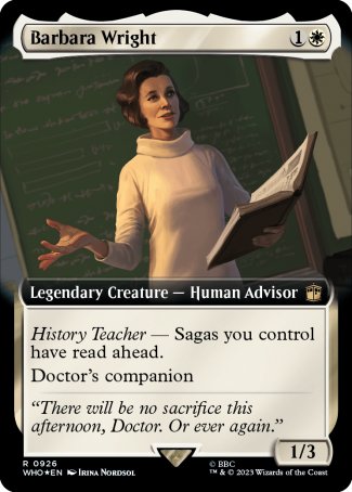 (926) Magic The Gathering Universes Beyond: Doctor Who: Extras Single: Barbara Wright (V.3) Holo Rare