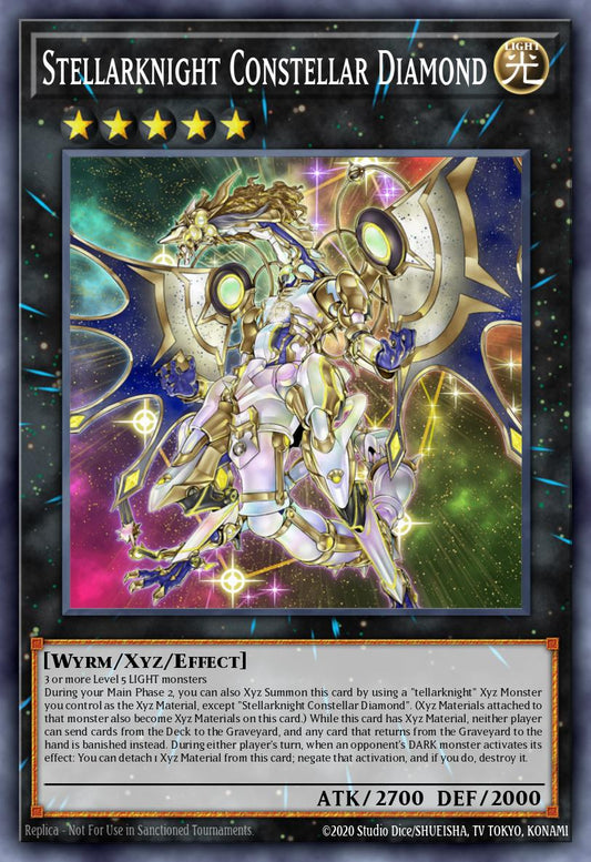 (241) YuGiOh TCG RA04: Quarter Century Stampede Single: Stellarknight Constellar Diamond (V.1 - Platinum Secret Rare)  Platinum Secret Rare