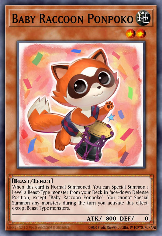 (136) YuGiOh TCG MP14: 2014 Mega-Tins Mega-Pack Single: Baby Raccoon Ponpoko  Common