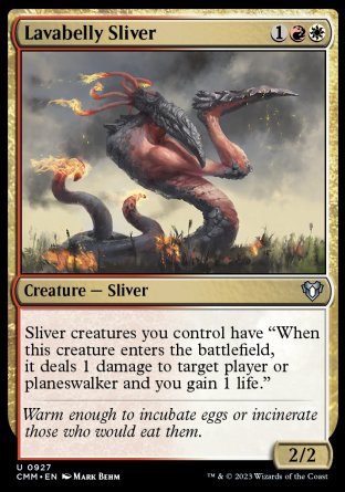 (927) Magic The Gathering Commander Masters: Extras Single: Lavabelly Sliver  Uncommon