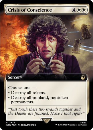 (928) Magic The Gathering Universes Beyond: Doctor Who: Extras Single: Crisis of Conscience (V.3)  Rare