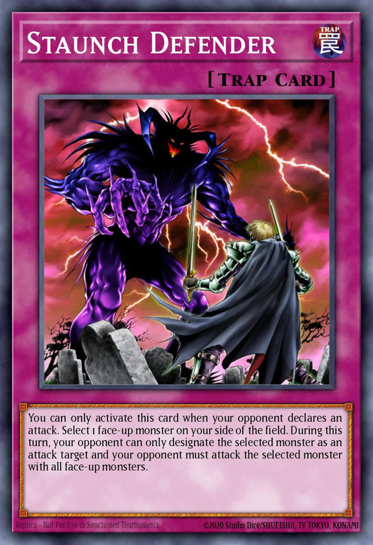 (EN046) YuGiOh TCG DCR: Dark Crisis Single: Staunch Defender (V.2 - Common)  Common