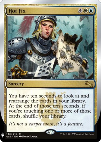(133) Magic The Gathering The List Single: Hot Fix  Rare