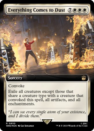 (930) Magic The Gathering Universes Beyond: Doctor Who: Extras Single: Everything Comes to Dust (V.3) Holo Rare