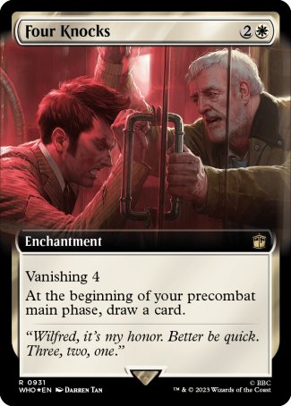 (931) Magic The Gathering Universes Beyond: Doctor Who: Extras Single: Four Knocks (V.3)  Rare