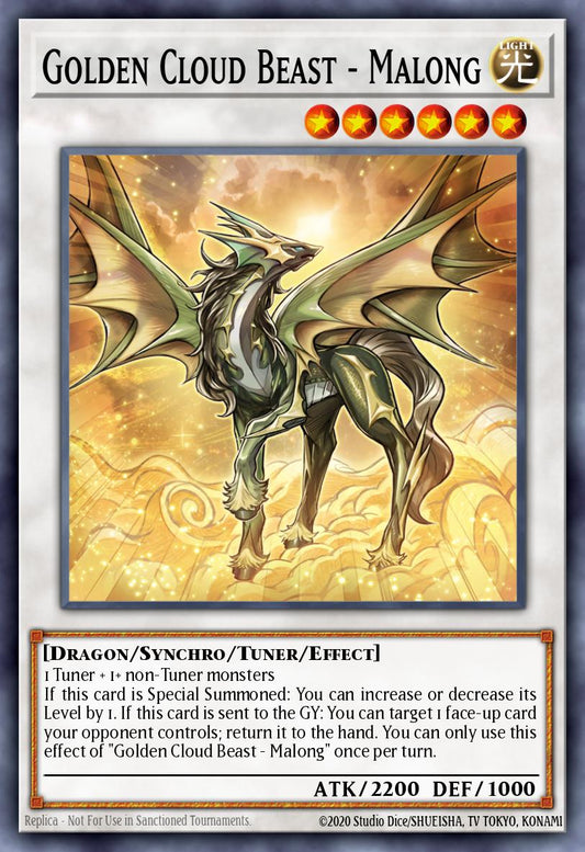 (203) YuGiOh TCG MP24: 25th Anniversary Tin: Dueling Mirrors Single: Golden Cloud Beast - Malong  Ultra Rare