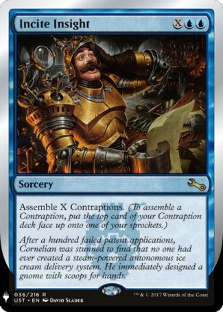 (036) Magic The Gathering The List Single: Incite Insight  Rare