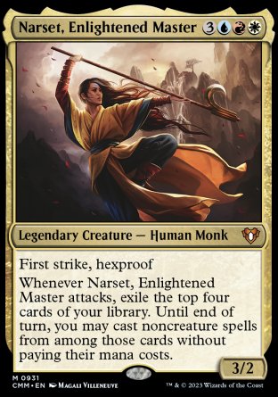 (931) Magic The Gathering Commander Masters: Extras Single: Narset, Enlightened Master  Mythic