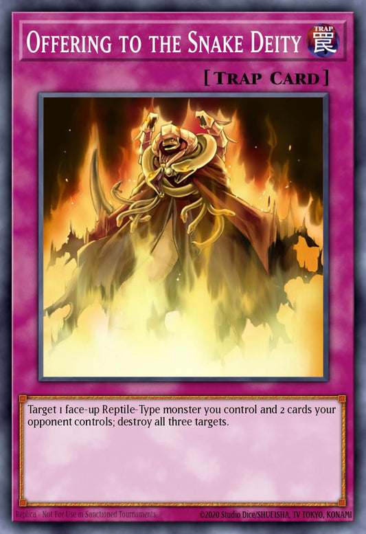 (060) YuGiOh TCG ANGU: Ancient Guardians Single: Offering to the Snake Deity  Rare