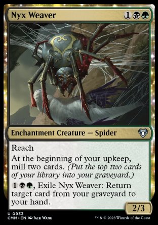 (933) Magic The Gathering Commander Masters: Extras Single: Nyx Weaver  Uncommon