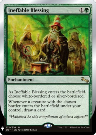 (113) Magic The Gathering The List Single: Ineffable Blessing (V.2)  Rare