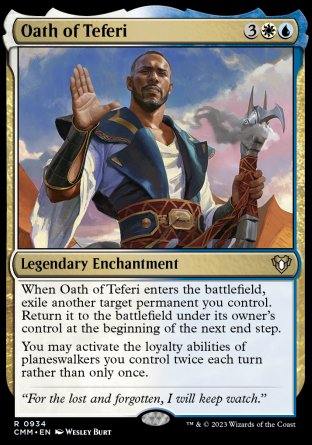 (934) Magic The Gathering Commander Masters: Extras Single: Oath of Teferi  Rare