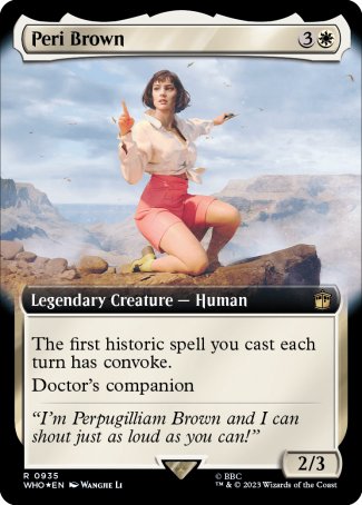 (935) Magic The Gathering Universes Beyond: Doctor Who: Extras Single: Peri Brown (V.3)  Rare