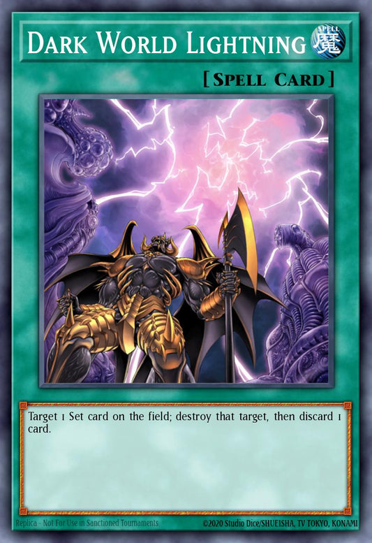(249) YuGiOh TCG LCJW: Legendary Collection 4: Mega Pack Single: Dark World Lightning  Secret Rare