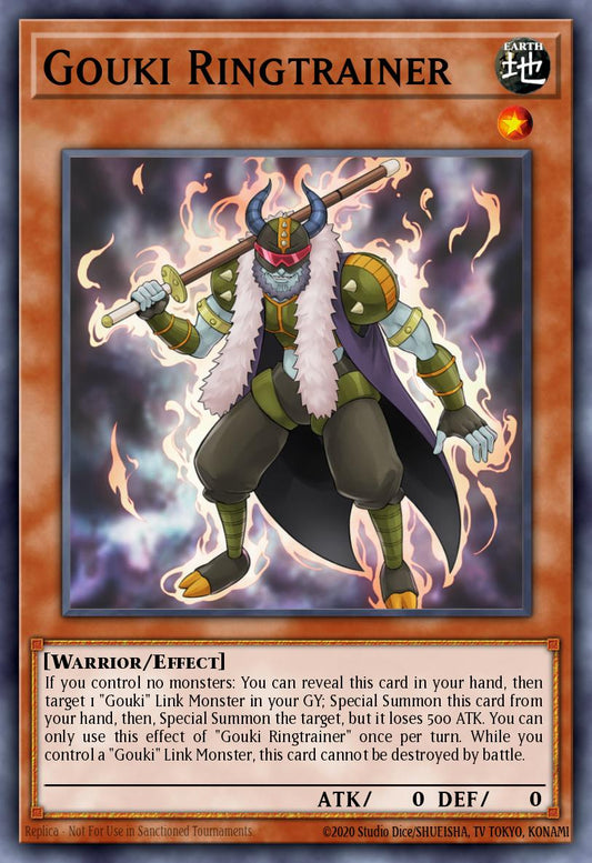 (076) YuGiOh TCG MP19: 2019 Gold Sarcophagus Tin Mega Pack Single: Gouki Ringtrainer  Common