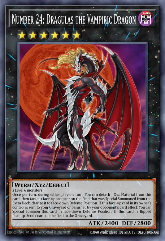 (118) YuGiOh TCG DLCS: Dragons of Legend: The Complete Series Single: Number 24: Dragulas the Vampiric Dragon (V.3 - Ultra Rare)  Ultra Rare
