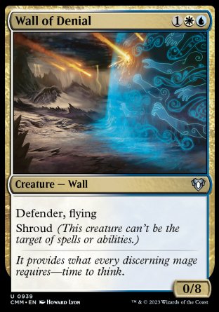(939) Magic The Gathering Commander Masters: Extras Single: Wall of Denial  Uncommon