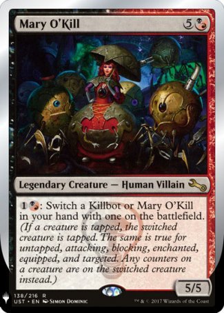 (138) Magic The Gathering The List Single: Mary O'Kill  Rare