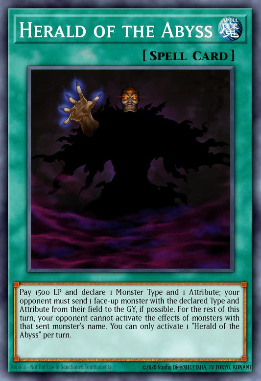 (201) YuGiOh TCG MP19: 2019 Gold Sarcophagus Tin Mega Pack Single: Herald of the Abyss  Ultra Rare