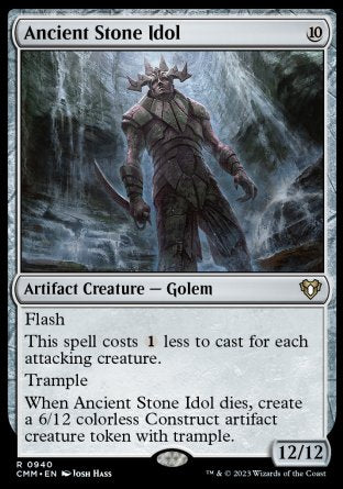 (940) Magic The Gathering Commander Masters: Extras Single: Ancient Stone Idol  Rare