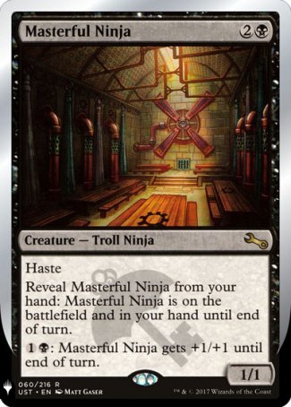 (060) Magic The Gathering The List Single: Masterful Ninja  Rare