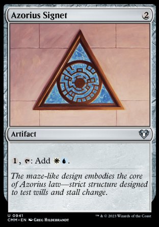 (941) Magic The Gathering Commander Masters: Extras Single: Azorius Signet  Uncommon