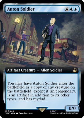 (944) Magic The Gathering Universes Beyond: Doctor Who: Extras Single: Auton Soldier (V.3)  Rare